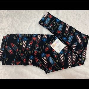 NWT Lula Roe Firecracker Leggings TC
